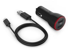 ANKER USB Car Charger PowerDrive 2 24W + micro USB 0.9m V3 Black (B2310H11)