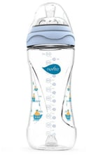 Бутылочка Nuvita для кормления Mimic 330мл. 4м+ Антиколиковая, голубая (NV6050Blue)