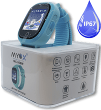Детские водонепроницаемые GPS часы MYOX МХ-06BW голубые (камера)