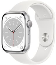 Apple Watch Series 8 45mm GPS Silver Aluminum Case with White Sport Band (MP6N3) UA
