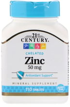 21st Century Zinc, 50 mg, 110 Tablets