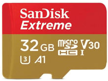 SanDisk 32GB microSD class 10 UHS-I U3 V30 A1 Extreme (SDSQXAF-032G-GN6MN)