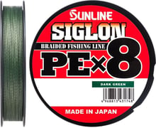 Шнур Sunline Siglon PE х8 300m (темн-зел.) # 1.7 / 0.223mm 30lb / 13.0kg (1658.10.45)