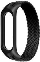 Fashion Braided Solo Loop (M) Black for Xiaomi Mi Smart Band 3/4/5/6
