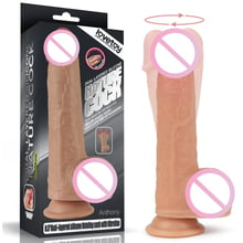 Вібратор з ротацією та підігрівом LoveToy Dual-Layered Silicone Nature Cock Anthony 8.5" Flesh: Для кого Унисекс