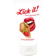 Масажний гель-лубрикант Lick It! Strawberry, 50 мл: Для кого Унисекс