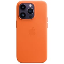 Чохол для iPhone Apple Leather Case з MagSafe Orange (MPPL3) для iPhone 14 Pro: Колір оранжевый