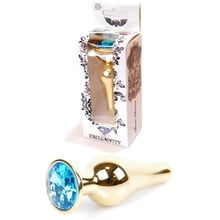 Анальна пробка із кристалом BOSS of TOYS Boss Series - Jewellery Gold BUTT PLUG Light Blue, BS6400067: Для кого Унисекс