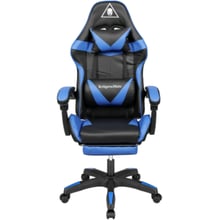 Крісло геймерське Kruger&Matz GX-150 з підставкою для ніг Black/Blue: undefined undefined