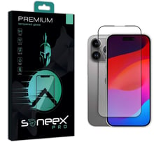 Аксесуар для iPhone Soneex Tempered Glass Pro Premium 3D Full Silk Screen Anti Static Black для iPhone 15: Колір чорний