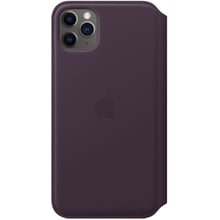 Аксесуар для iPhone Apple Leather Folio Case Aubergine (MX092) for iPhone 11 Pro Max: Колір фіолетовий