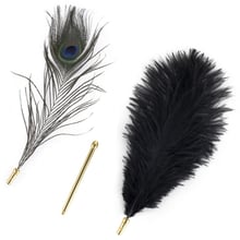 Набір пір'їнок для ласк LOCKINK Sevanda Natural Peacock Flirting Feather Tickler: Виробник LOCKINK