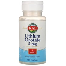 KAL Lithium Orotate 5 mg Літій 60 капсул: Форма випуску Капсулы