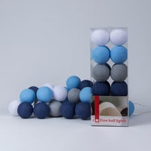 Гірлянда Cotton ball lights на 35 куль 5,5м, Sailor Blue: Тип Бавовняні кульки