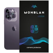 Аксесуар для iPhone Monblan Tempered Glass for Camera iPhone 15 Pro / 15 Pro Max: Колір прозорий