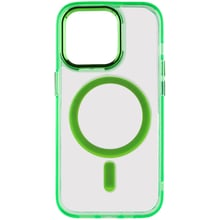 Чохол для iPhone Epik TPU Iris with MagSafe Light Green для iPhone 14: Колір зеленый