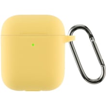 Чехол ArmorStandart Ultrathin Silicone Case With Hook Yellow (ARM59696) for Apple AirPods 2: Тип Чехол