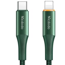 Кабель Mcdodo Cable USB-C to Lightning with LED 20W 1.8m Green: Тип USB-C - Lightning