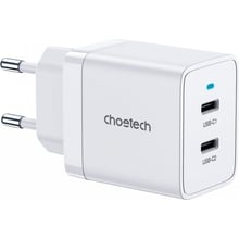 Зарядное устройство Choetech Wall Charger 2хUSB-C 40W White (Q5006): Особенности Быстрая зарядка, USB-C, Power Delivery (PD)