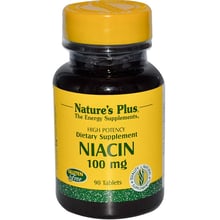 Natures Plus Niacin 100 mg 90 tabs Ниацин: Тип вітамін B