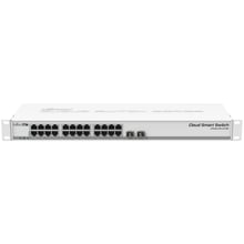 Сетевой коммутатор Mikrotik CSS326-24G-2S+RM: Порты только Gigabit Ethernet (10/100/1000)