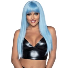 Длинный голубой парик Leg Avenue Long straight bang wig Blue, гладкий, 61 см: Производитель Leg Avenue