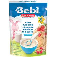 Каша молочна Bebi PREMIUM Пшенична з печивом, малиною та вишнею 200 г (1105076): Тип Каши молочные