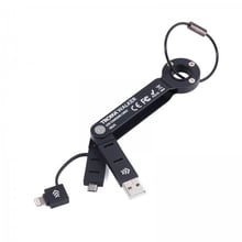 Брелок-адаптер Troika "WALKER" USB/Micro USB (CBL01/BK): Виробник Troika