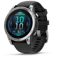 Смарт-годинник Garmin Fenix E 47mm Stainless Steel with Black Silicone Band (010-03025-00): Дисплей 1.3" AMOLED (416x416) / Corning Gorilla Glass