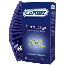 Презервативи латексні з силіконоваю змазкою Contex №12 Extra Large: Тип Збільшеного розміру