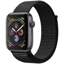 Apple Watch Series 4 44mm GPS Space Gray Aluminum Case with Black Sport Loop (MU6E2): Цвет серый (Space Gray)