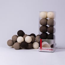 Гірлянда Cotton ball lights на 50 куль 7,5м, Brown: Тип Бавовняні кульки