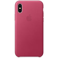 Чехол для iPhone Apple Leather Case Pink Fuchsia (MQTJ2) for iPhone X: Цвет розовый