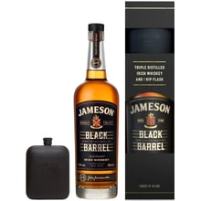 Набор: Виски Jameson Black Barrel 0.7 л + фляга 40% (STA5011007023577): Объем, л 0.7