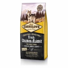 Сухой корм Carnilove Fresh Chicken & Rabbit for Adult dogs для взрослых собак 12 кг (8595602527526): Тип Сухой корм