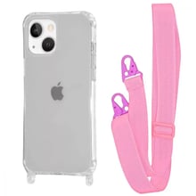 Чехол для iPhone WAVE Clear Case with Strap Pink for iPhone 15: Цвет розовый