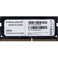 Prologix 8 GB SO-DIMM DDR4 3200 MHz (PRO8GB3200D4S): Тип DDR4