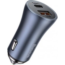 Зарядний пристрій Baseus Car Charger USB + USB-C Golden Contactor Pro 40W Dark Gray (CCJD-0G): Особливості USB-C