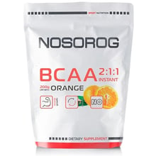 Аминокислота для спорта Nosorog Nutrition BCAA 2:1:1 200 g /36 servings/ Orange: Тип BCAA