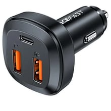 Зарядное устройство Acefast Car Charger 2xUSB+USB-C B9 66W Black: Особенности Быстрая зарядка, Power Delivery (PD), USB-C