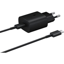 Зарядний пристрій Samsung USB-C Wall Charger with Cable USB-C 25W Black (EP-TA800XBEGRU): Особливості Power Delivery (PD), USB-C, Швидка зарядка