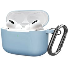 Чохол для навушників TPU Case with Belt Light Blue for Apple AirPods Pro: Тип чохол