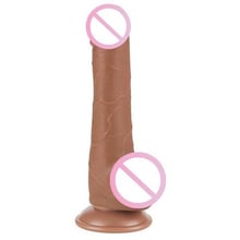 Фаллоимитатор LoveToy Sliding-Skin Dual Layer Dong 7.5" Brown: Назначение Вагинальные