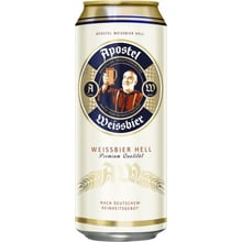 Пиво нефільтроване Apostel Hefeweissbier з/б 5% 0.5л (PLK4054500101008): Об'єм, л 0.5