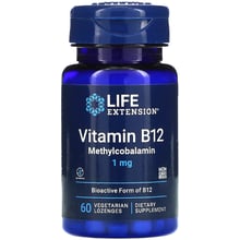 Life Extension Methylcobalamin B12 Вітамін B12 1 мг 60 льодяників: Тип Витамин B