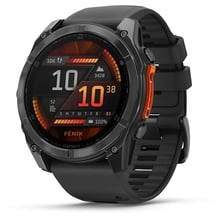 Смарт-часы Garmin Fenix 8 AMOLED 51mm Slate Grey with Black Silicone Band (010-02905-00): Дисплей 1.4" AMOLED (454x454) / Corning Gorilla Glass