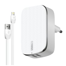 Зарядное устройство Intaleo USB Wall Charger 2xUSB 2.4A White with Lightning Cable (CG242): Кабель в комплекте Lightning