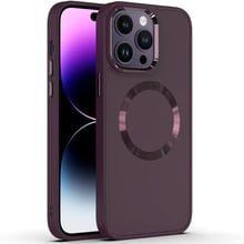 Чехол для iPhone TPU Case Bonbon Metal Style with MagSafe Plum for iPhone 16 Pro: Цвет бордовый