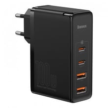 Зарядное устройство Baseus Wall Charger GaN2 2xUSB-C+2хUSB 100W Black with USB-C Cable (CCGAN2P-L01): Особенности Быстрая зарядка, USB-C