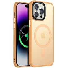 Чехол для iPhone Mobile Case TPU+PC Metal Buttons with MagSafe Colorful Gold for iPhone 16 Pro: Цвет золотой